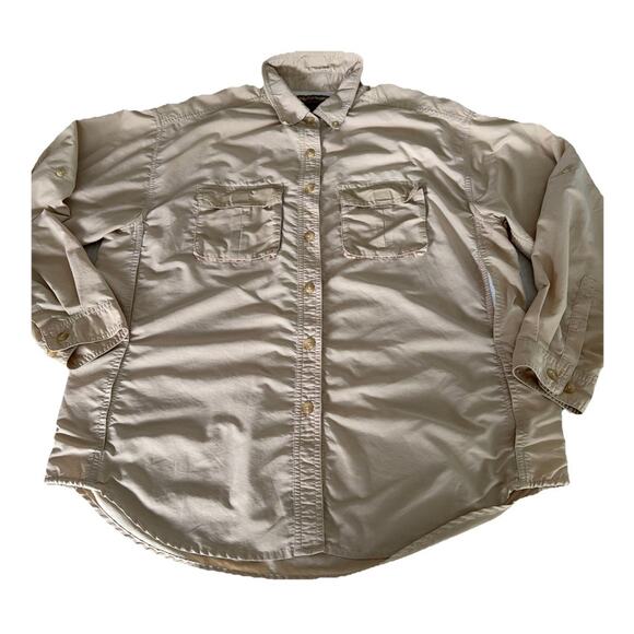 Ex Officio Beige Fishing Shirt Convertible Sleeve Vented Button Up Gorpcore XL - Picture 1 of 8